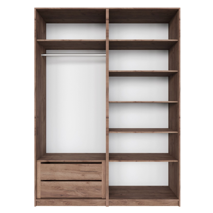 Шкафы распашные, Распашной шкаф Локер 800+800 с ящиками и полками справа