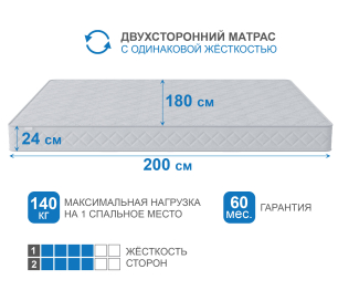 Столлайн / Матрас Премиум-Ориент 1800х2000