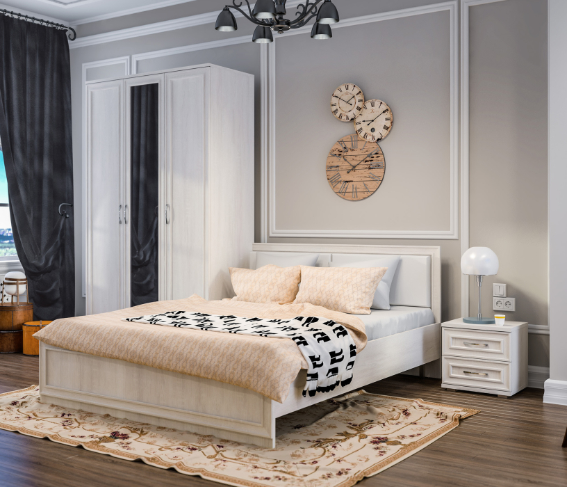 Спальные гарнитуры, Флоренция набор с кроватью(СБ-2390+СБ-2393+СБ-2395)