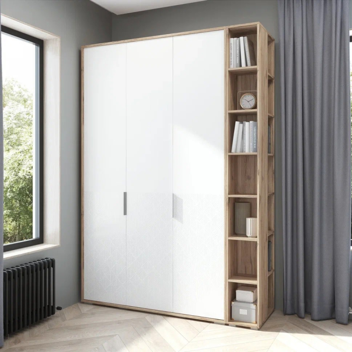 Для одежды, Шкаф трехдверный Николь мод. 7, дуб альпийский