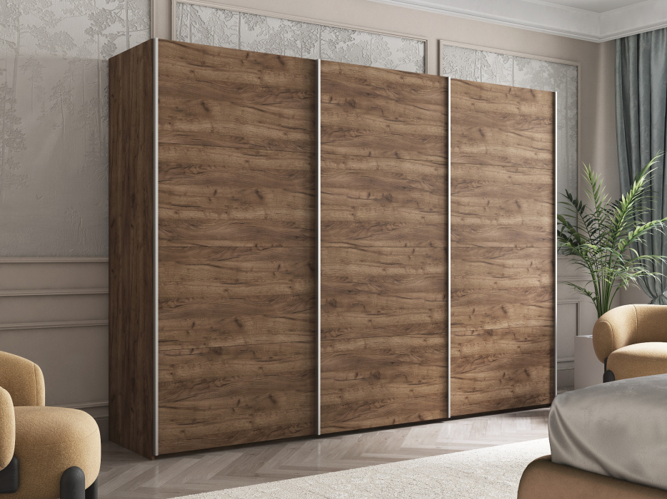 Шкафы-купе 3-х дверные, Шкаф-купе Эста ДСП+ДСП+ДСП 240х66х240