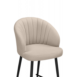 Стул полубарный на металлокаркасе Бэнбу некрутящийся marseille (чёрный)