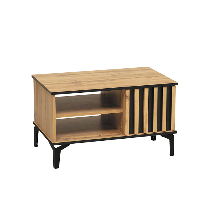 Журнальные столики, Стол журнальный Либерти 51.08, дуб вотан, черный