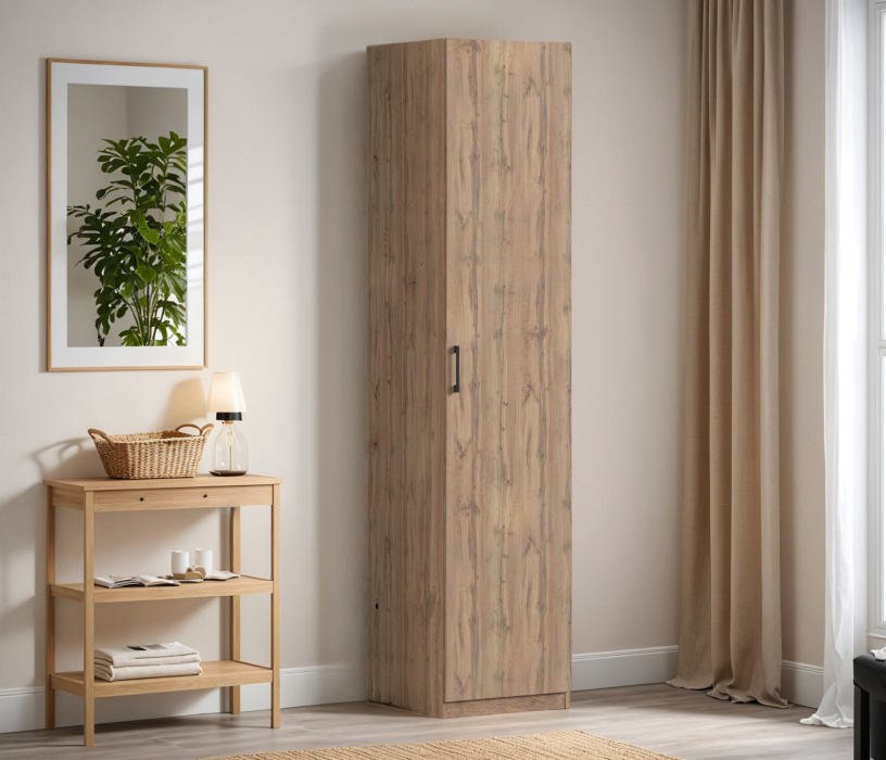 Для одежды, Шкаф однодверный Макс 500 мм, вариант №1 (ЛДСП, дуб вотан)