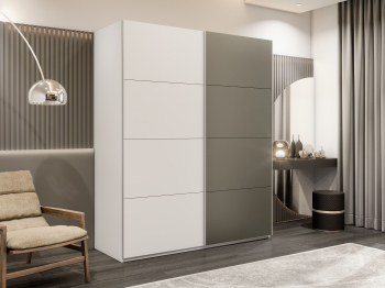 Шкаф-купе Эста 2-х дверный ДСП/Стекла хаки/Доводчик 200х66х240