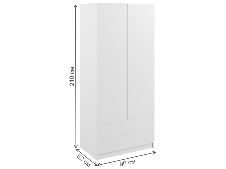 Шкафы двухстворчатые, Шкаф двухдверный Мадера