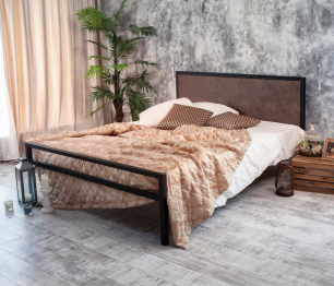 Кровать в стиле лофт Лоренцо 1.2 (Черный)