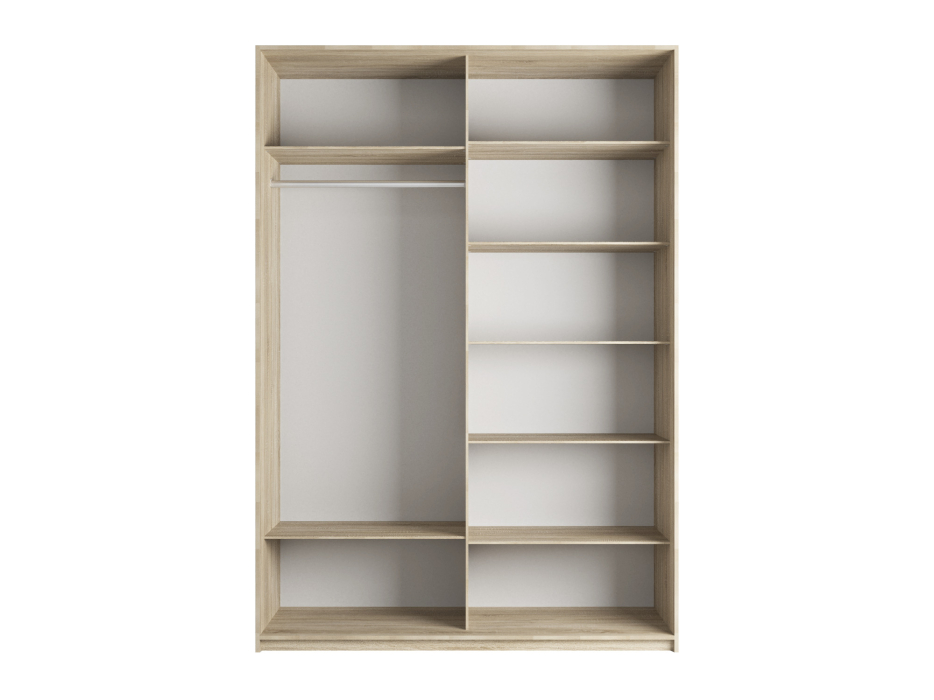 Шкафы-купе 2-х дверные, Шкаф-купе Прайм 2-х дверный ДСП/Стекло пудра/Доводчики 120х57х230