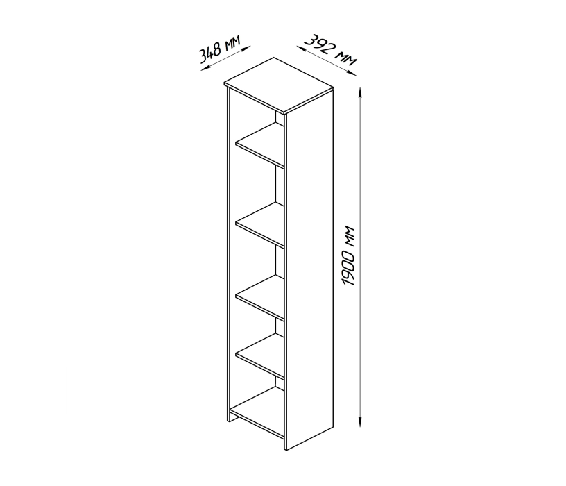 Стеллажи, СИРИУС стеллаж 39х190 RU