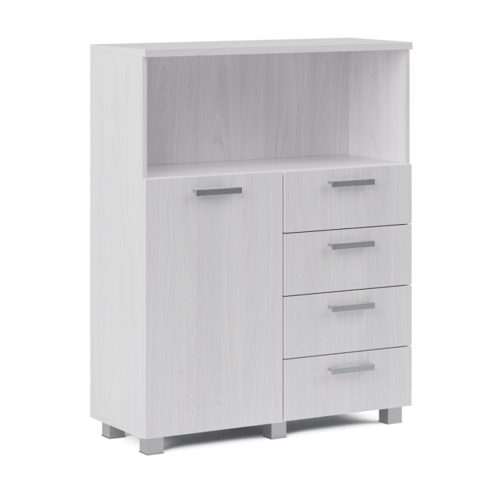 Стеллажи, Стеллаж низкий для документов с фасадом и ящиками Конгресс мод. 4.3