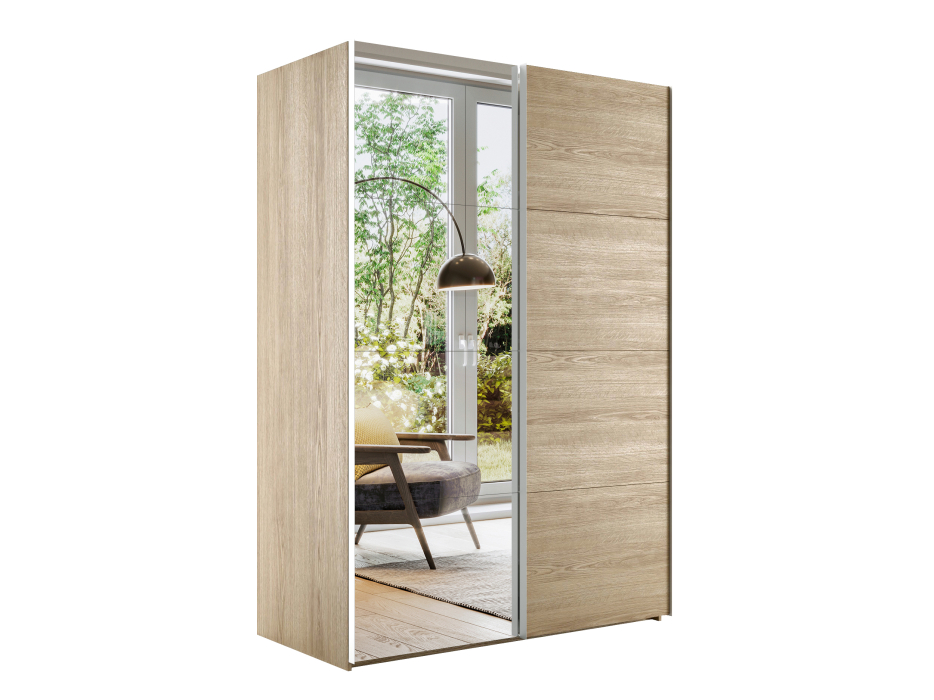 Шкафы-купе 2-х дверные, Шкаф-купе Эста ДСП+Зеркало 200х66х240