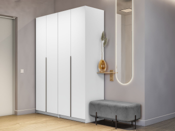 Распашной шкаф Локер 800+800 (Гармошка) с полками слева