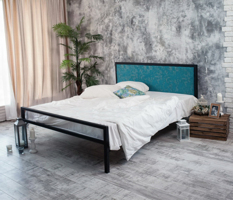 Кровати 180х200, Кровать в стиле лофт Лоренцо 1.8 (Черный)