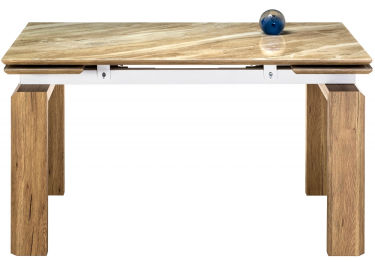 Стол стеклянный Давос (Бежевый мрамор)