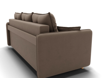 Прямой диван Лотос,еврокнижка,велюр