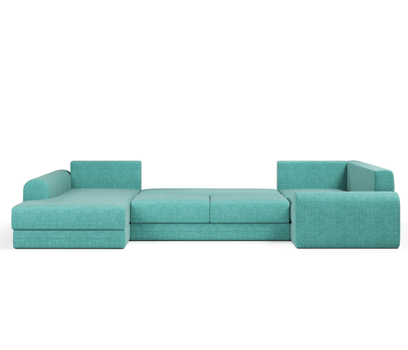 Диваны угловые в гостиную, Угловой диван Модерно П-образный, рогожка