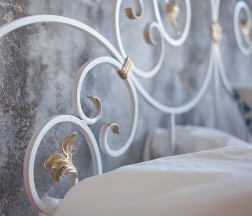 Кованые кровати, Кованая кровать Афина 1.4 с двумя спинками