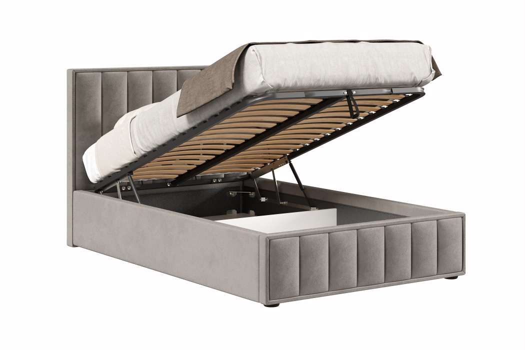 Мягкая кровать, Кровать Анкона 1200 с подъёмным механизмом, велюр