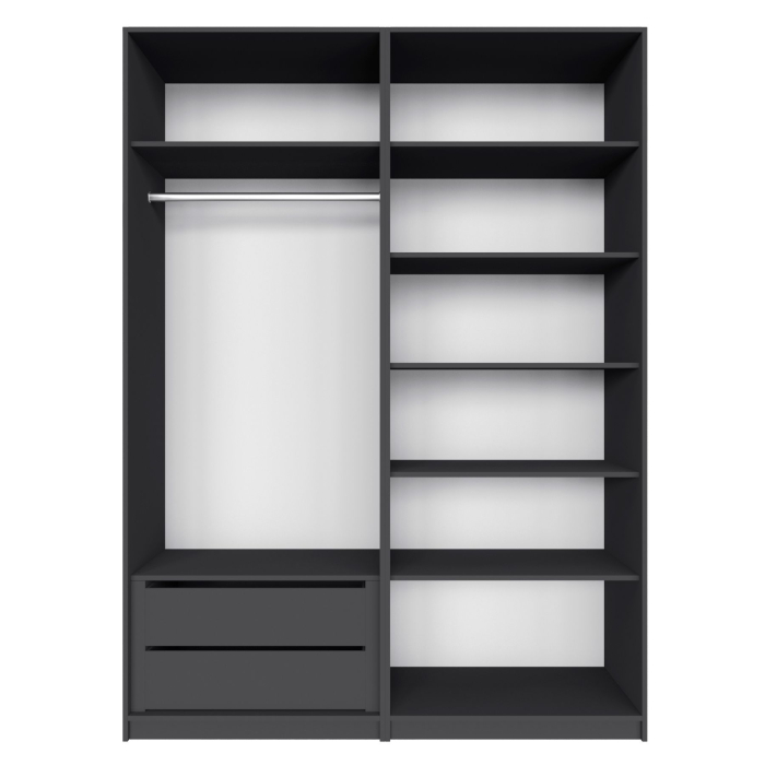 Шкафы распашные, Распашной шкаф Локер 800+800 с ящиками и полками справа