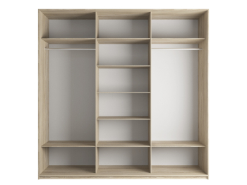 Шкаф-купе Эста 3-х дверный ДСП/Стекла пудра/Доводчик 270х66х240