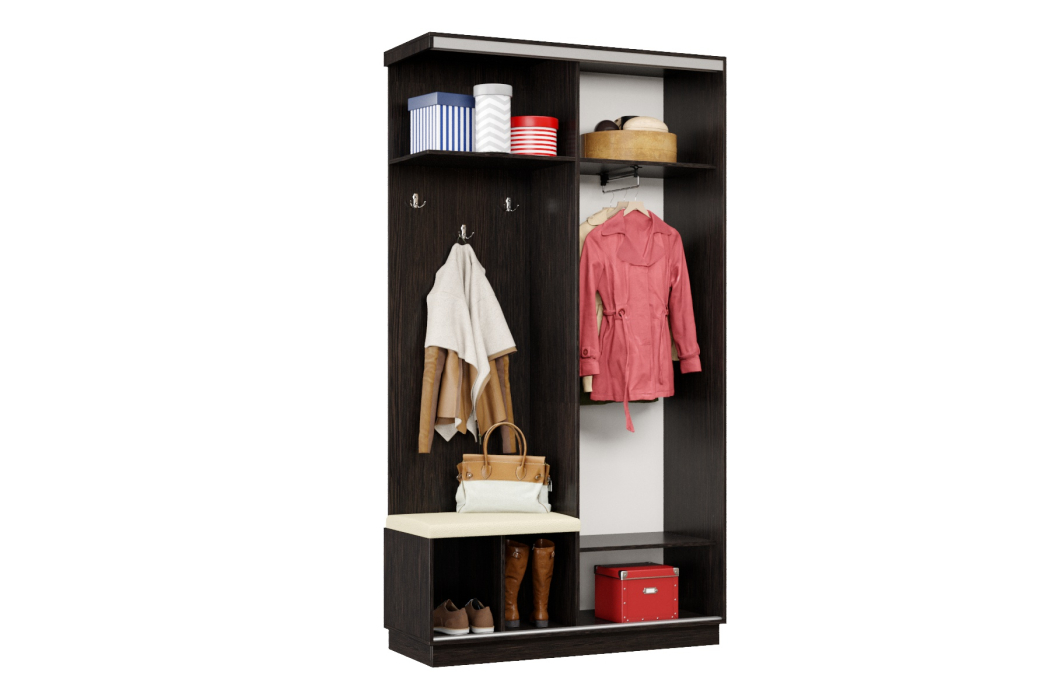 Прихожие, Прихожая Премьер 01 Лайт 08 Левая Мягкая