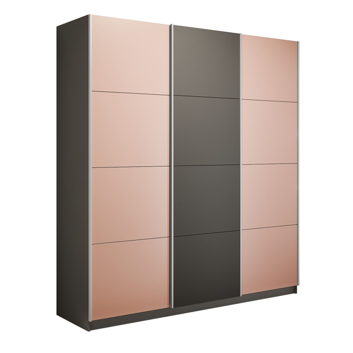 Шкафы-купе 3-х дверные, Шкаф-купе Эста 3-х дверный ДСП/Стекла пудра/Доводчик 240х66х240