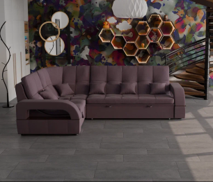 Модульный диван Майами-3,микровелюр,антивандальная и водостойкая ткань,венеция