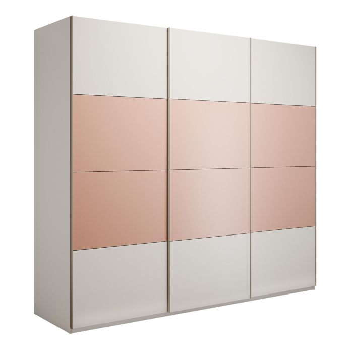 Шкафы-купе 3-х дверные, Шкаф-купе Эста 3-х дверный ДСП/Стекла пудра/Доводчик 240х66х240
