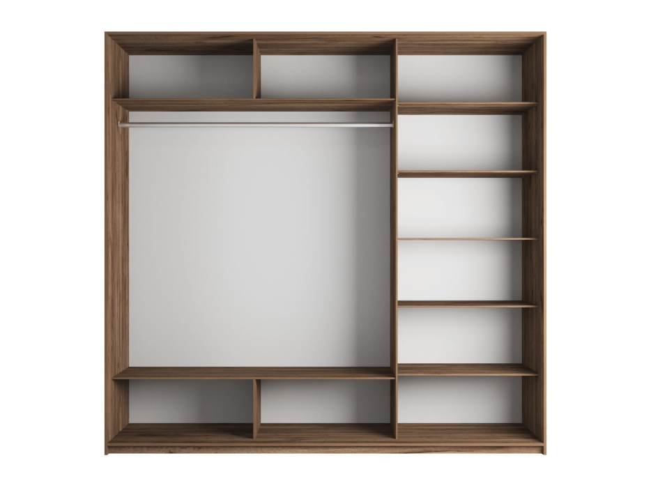 Шкафы-купе 3-х дверные, Шкаф-купе Прайм 3-х дверный ДСП/Стекло черное/Доводчики 180х57х230