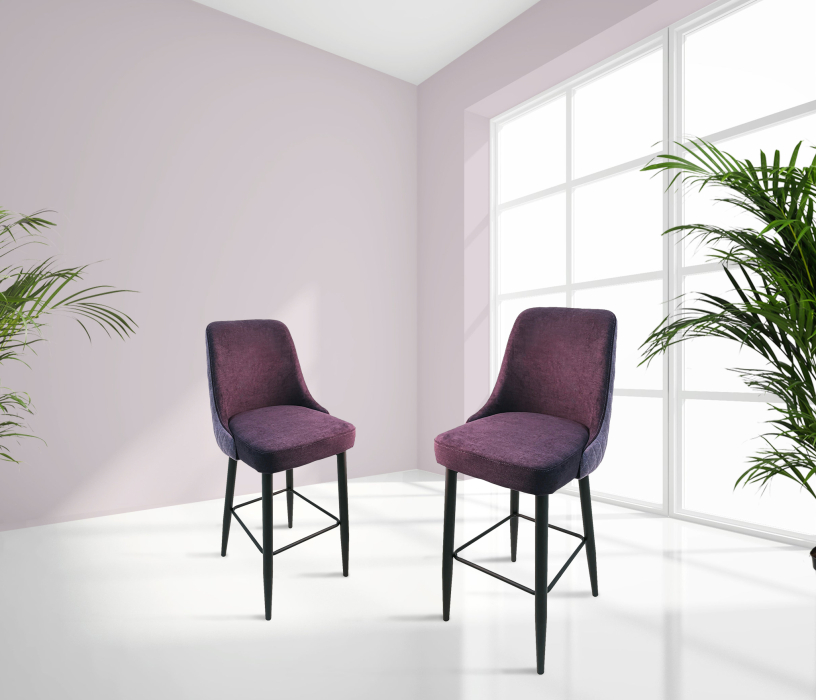 Барные стулья, КОМПЛЕКТ Стул барный ZL201900935 (LY1701-15&16 PURPLE) -2 шт