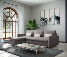 Диваны угловые в гостиную, Диван-кровать угловой Рон 2 пантограф,велюр