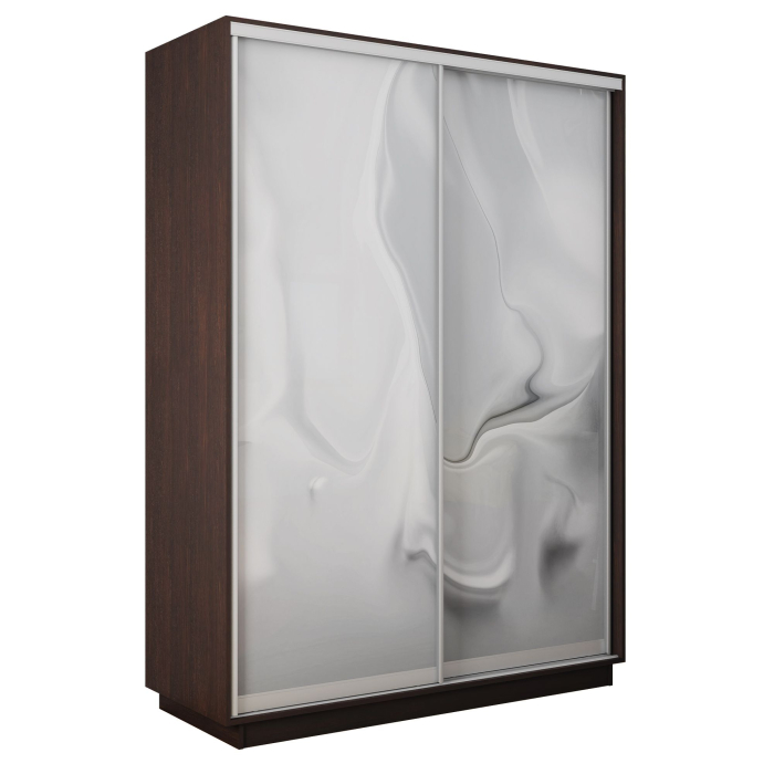 Шкафы-купе 2-х дверные, Шкаф-купе Экспресс 2-х дверный Фотопечать Шелк Стекла 140х60х220