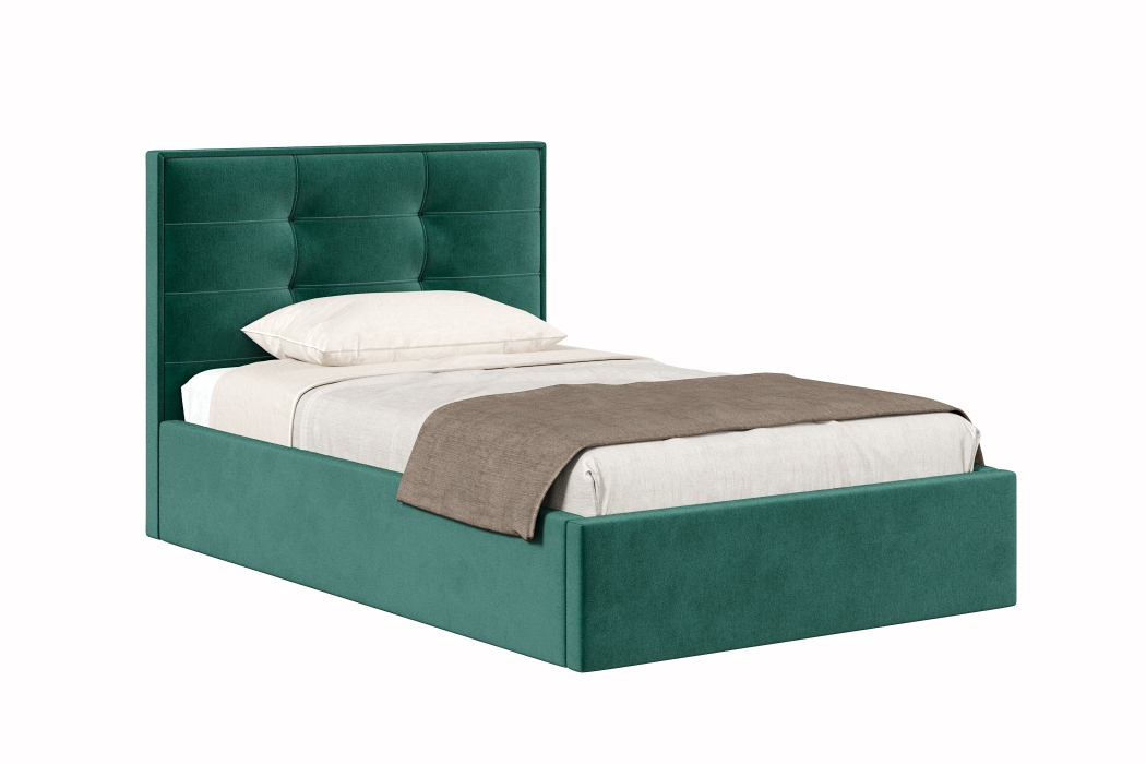 Мягкая кровать, Кровать Римини 1200 с подъёмным механизмом, велюр