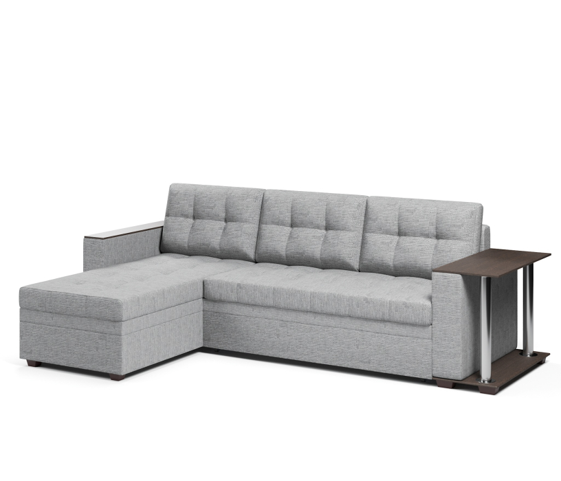 Диваны угловые в гостиную, Диван-кровать угловой Атланта со столом дельфин,рогожка