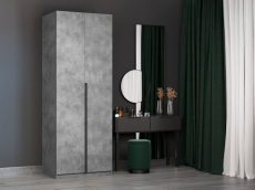 В спальню, Шкаф Локер 2-х дверный (Гармошка) доп. полки + модуль