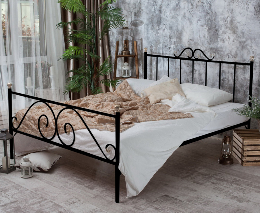 Кованые кровати, Кованая кровать Оливия 1.4 с двумя спинками