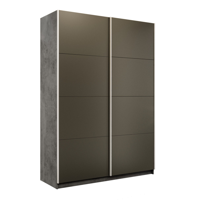 Шкафы-купе 2-х дверные, Шкаф-купе Прайм 2-х дверный Стекла хаки/Доводчики 120х57х230