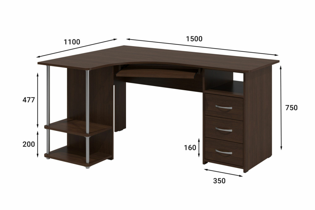 Угловые компьютерные столы, Стол компьютерный С-237