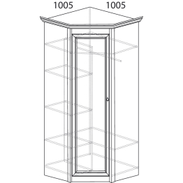 Корпус шкафа углового Флоренция 662, дуб оксфорд