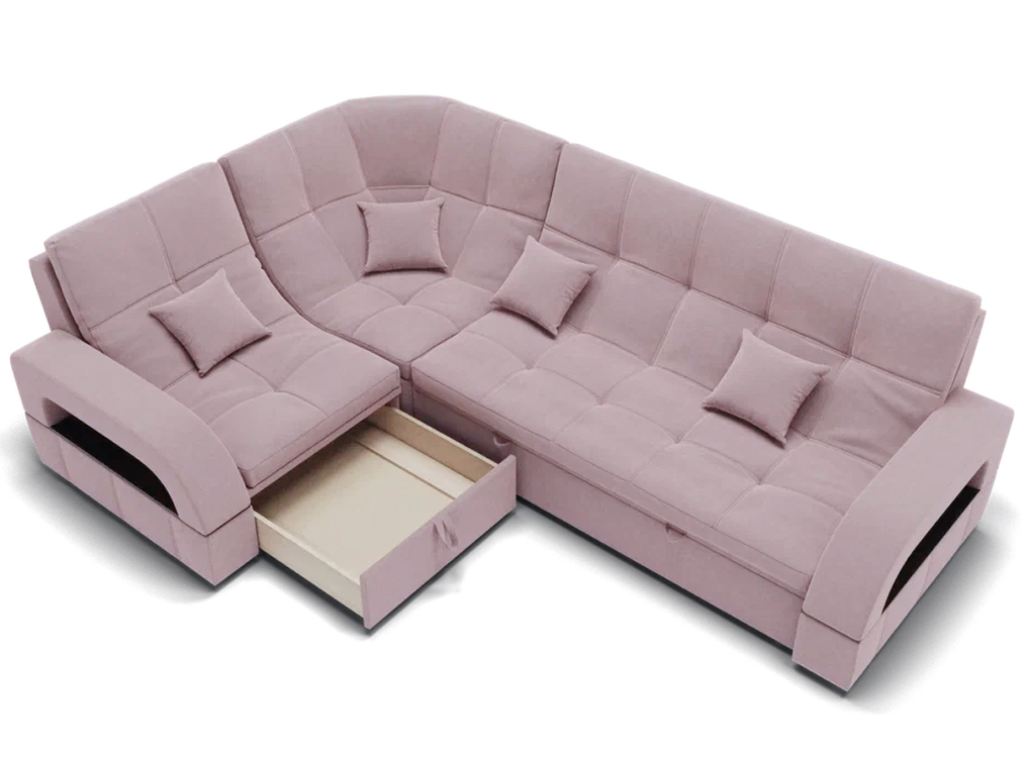 Диваны угловые в гостиную, Модульный диван Майами-3,микровелюр,антивандальная ткань,венеция