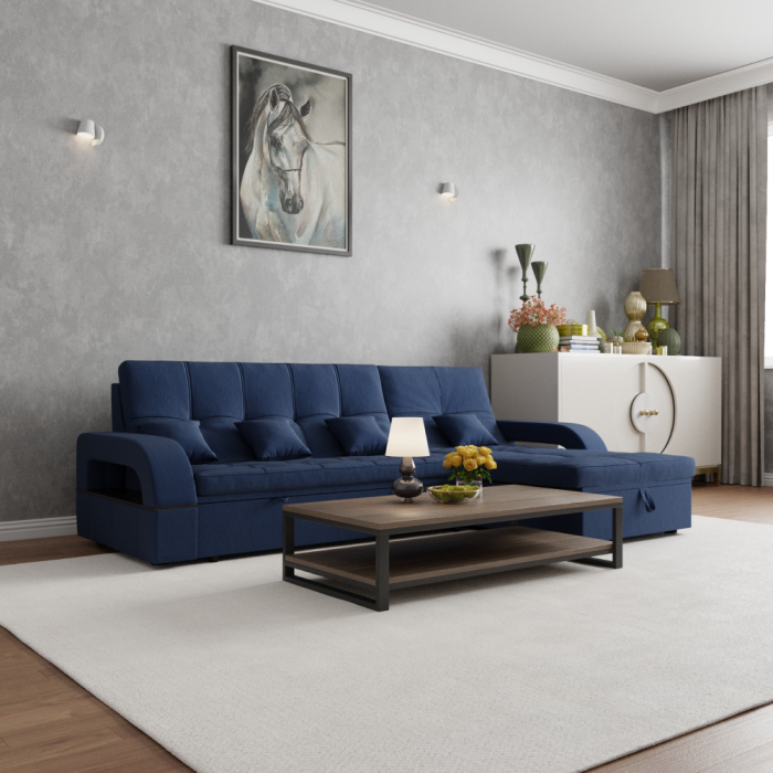 Диваны угловые в гостиную, Угловой диван Майами-2 ППУ, велюр
