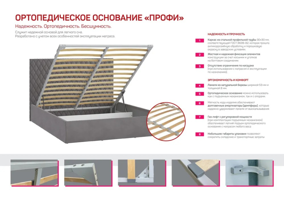 Кровати с мягким изголовьем, Кровать Оливия, 160*200, рогожка bahama denim