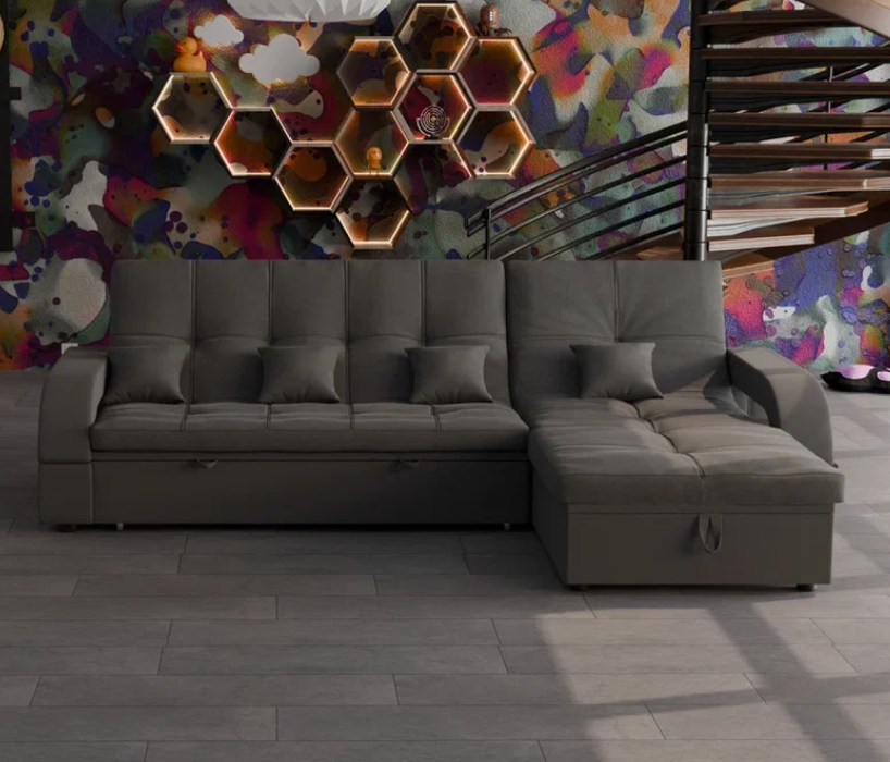 Диваны с ящиком для белья, Модульный диван Майами-2,микровелюр,антивандальная и водостойкая ткань,венеция