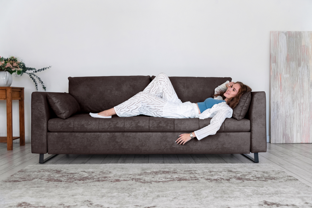 Диваны кровати со спальным местом, Прямой диван Marrit, велюр