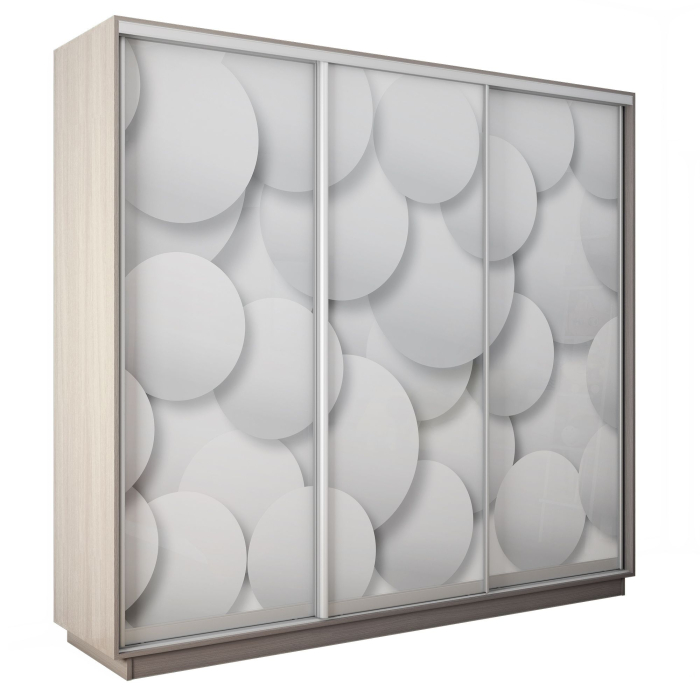 Шкафы-купе 3-х дверные, Шкаф-купе Экспресс 3-х дверный Фотопечать Шары Стекла 180х60х220