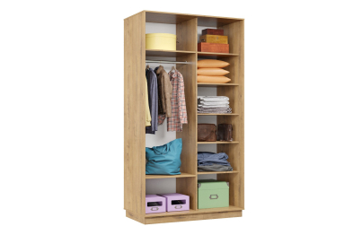 Шкаф-купе Премьер 02 (11ЗБ;11ЗБ) фасады зеркало бронза/двухдверный/Профиль чёрный муар