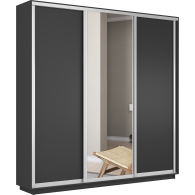 Шкафы-купе 3-х дверные, Шкаф-купе Экспресс Медиум (1 зеркало) трио 2400 x 1800 x 450