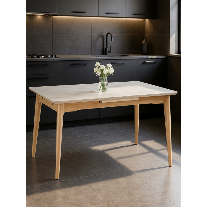 Обеденные столы, Стол Halmar из спеченного камня 140(180)х80