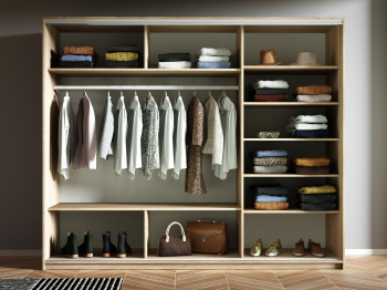 Шкаф-купе Прайм 3-х дверный Стекла пудра/ДСП/Доводчики 180х57х230