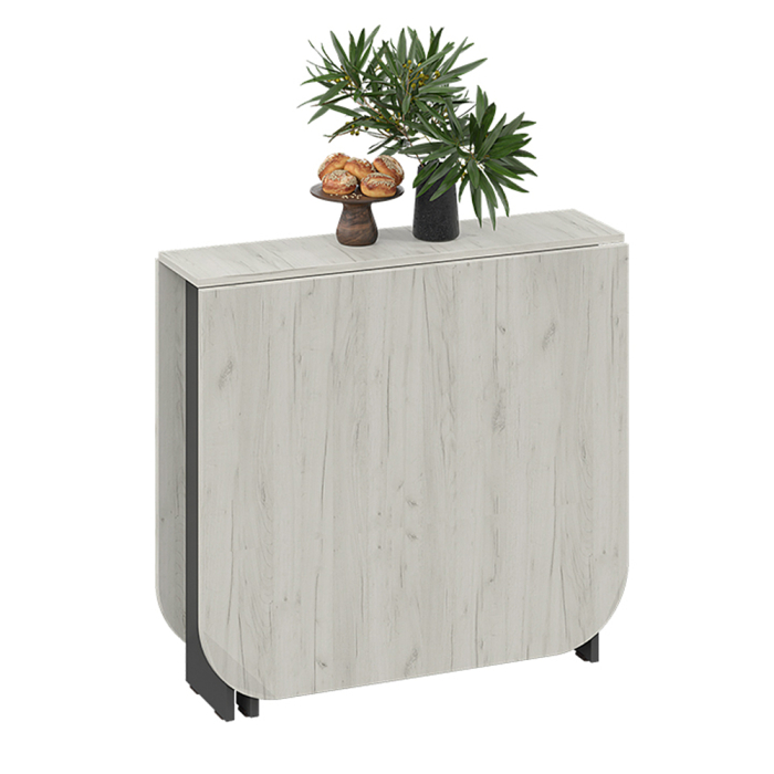 Обеденные столы, Стол-книжка Т-1, антрацит, дуб крафт белый